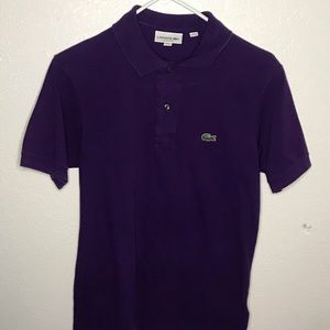 Lacoste purple classic fit polo
